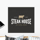 Beef Steak Logo Vintage Retro Label design BBQ Grill Wall Decal