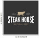 Beef Steak Logo Vintage Retro Label design BBQ Grill Wall Decal