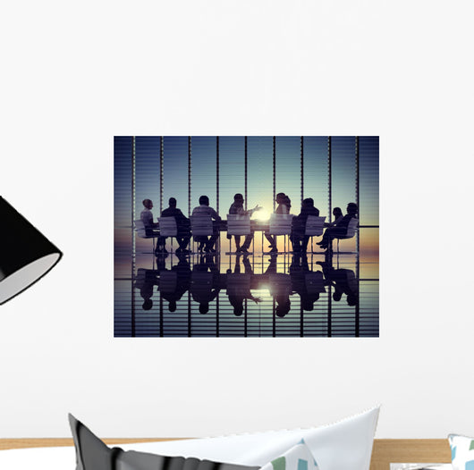 Business People Corporate Communication Meeting Office Concept Wall Decal
