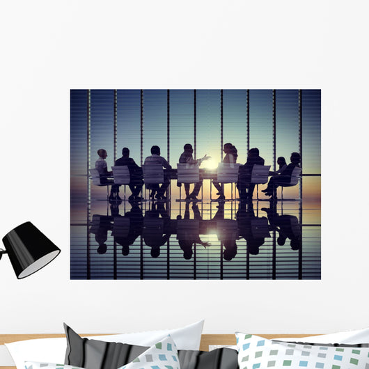 Business People Corporate Communication Meeting Office Concept Wall Decal