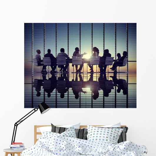 Business People Corporate Communication Meeting Office Concept Wall Decal