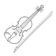 vector grey outline vector violin fiddle bow on white background Wall Decal