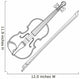 vector grey outline vector violin fiddle bow on white background Wall Decal
