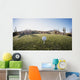 Tee off golf ball - wide angle view Fisheye lens effect. Wall Decal