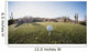 Tee off golf ball - wide angle view Fisheye lens effect. Wall Decal