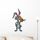 Funny Cartoon Rabbit Eating Wall Decal