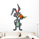 Funny Cartoon Rabbit Eating Wall Decal