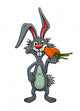 Funny Cartoon Rabbit Eating