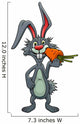 Funny Cartoon Rabbit Eating Wall Decal