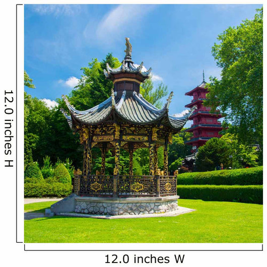 Pavillon chinois et tour japonaise &atilde;  Bruxelles Wall Decal