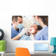 Dentist and Dental Assistant examining Patient teeth. Wall Decal