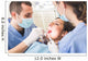 Dentist and Dental Assistant examining Patient teeth. Wall Decal