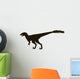 Velociraptor with Feathers Silhouette Wall Mural