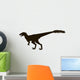 Velociraptor with Feathers Silhouette Wall Mural