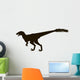 Velociraptor with Feathers Silhouette Wall Mural
