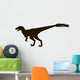 Velociraptor with Feathers Silhouette Wall Mural