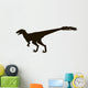 Velociraptor with Feathers Silhouette Wall Mural