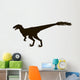 Velociraptor with Feathers Silhouette Wall Mural