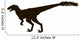 Velociraptor with Feathers Silhouette Wall Mural