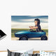 kleiner Junge im Tretauto Wall Decal