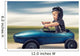 kleiner Junge im Tretauto Wall Decal