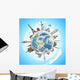 Travel World Monument Concept Wall Decal