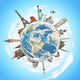 Travel World Monument Concept