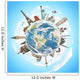 Travel World Monument Concept Wall Decal