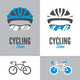 Bicycle, cycling helmet and glasses Wall Decal