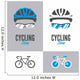 Bicycle, cycling helmet and glasses Wall Decal