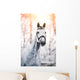 Portrait of a gray sports horse in the winter Wall Decal