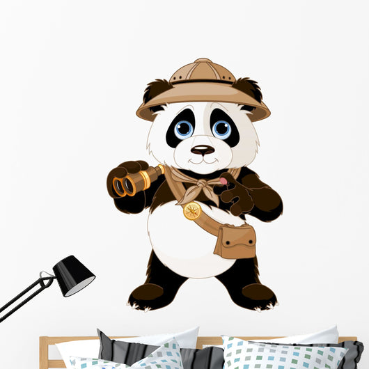 Panda Safari Explorer Wall Decal