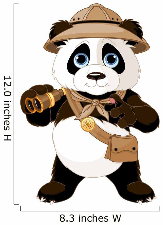 Panda Safari Explorer Wall Decal