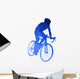 Abstract blue vector cycling racer Wall Decal