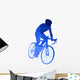 Abstract blue vector cycling racer Wall Decal