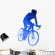 Abstract blue vector cycling racer Wall Decal