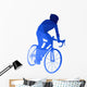 Abstract blue vector cycling racer Wall Decal