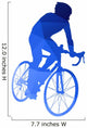 Abstract blue vector cycling racer Wall Decal