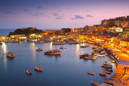 Evening in Mikrolimano marina in Athens, Greece. Wall Decal