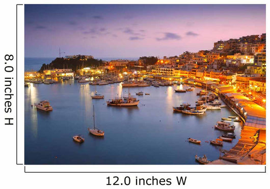 Evening in Mikrolimano marina in Athens, Greece. Wall Decal