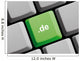 Domainendung .de auf Computer Taste Wall Decal