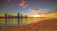 Golden Sunrise View of Perth Skyline Wall Decal