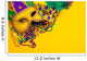 Mardi Gras Mask on yellow Background Wall Decal