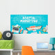 Flat design illustration concept for digital marketing Wall Decal