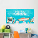 Flat design illustration concept for digital marketing Wall Decal