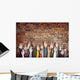 Group of Diverse Casual People's Hands Raised Concept Wall Decal
