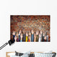 Group of Diverse Casual People's Hands Raised Concept Wall Decal