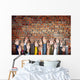 Group of Diverse Casual People's Hands Raised Concept Wall Decal