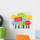 Hands Holding Colorful Speech Wall Decal