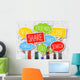 Hands Holding Colorful Speech Wall Decal